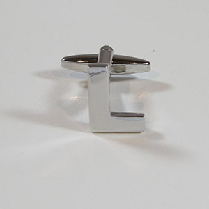 Gemelli Cufflink Letter L 100% Ottone